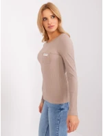 Bluzka RV BZ model 19069371 ciemny bezowy - FPrice Bluzka RV BZ model 19069371 ciemny bezowy - FPrice