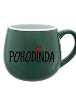 POHODINDA - zelený keramický hrníček 300 ml
