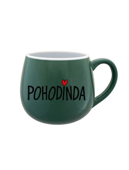 POHODINDA - zelený keramický hrníček 300 ml