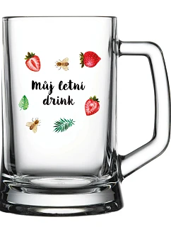 Personalizovaná pivní sklenice s letním mixem