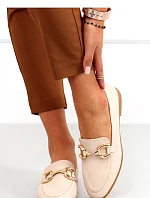 Dámské boty / mokasíny MM-848 světle béžová - Lovery