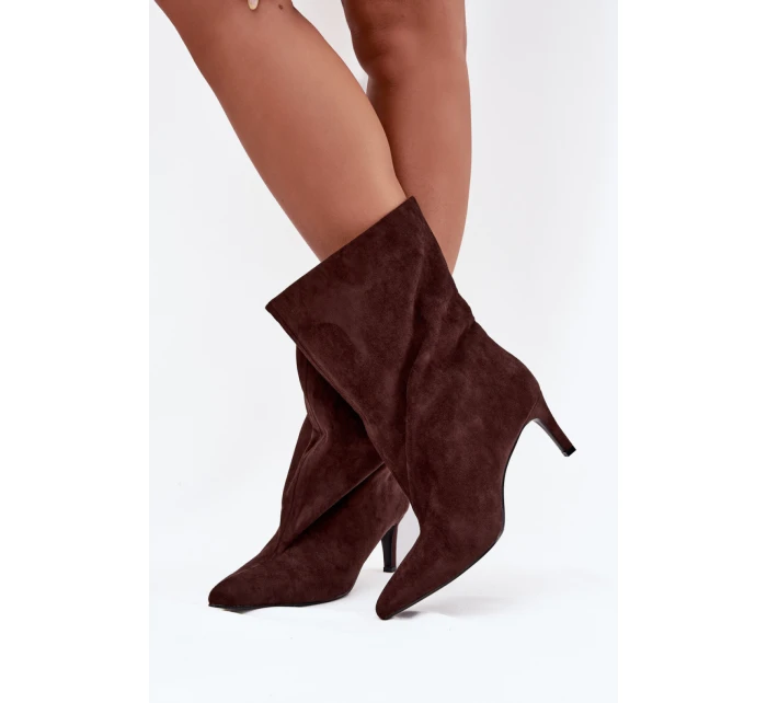 Boty na podpatku model 222511 Step in style Boty na podpatku model 222511 Step in style