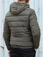 Pánská prošívaná zimní bunda s kapucí zelená FashionStreet TX4846