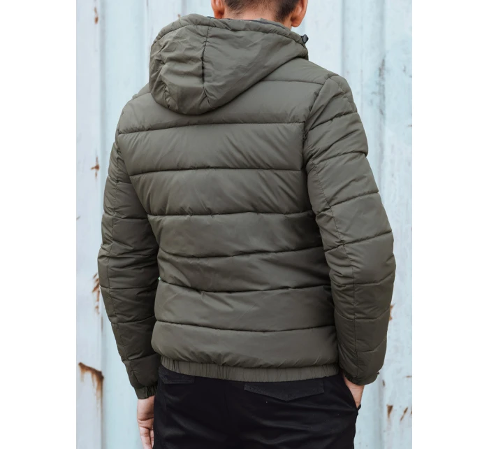 Pánská prošívaná zimní bunda s kapucí zelená FashionStreet TX4846