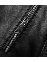 Černá bunda ramoneska s límcem (11Z8098)