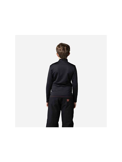 ROSSIGNOL Boy Hero 1/2 Zip Warm Stretch mikina s kapucí černá ROSSIGNOL Boy Hero 1/2 Zip Warm Stretch mikina s kapucí černá