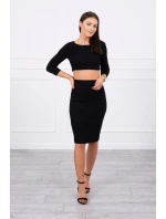 Souprava halenky se sukní černá