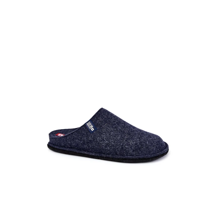 Klasické pánské pantofle Big Star model 21601053 Námořnická modrá - Big Star Shoes Klasické pánské pantofle Big Star model 21601053 Námořnická modrá - Big Star Shoes