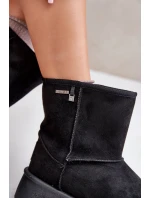 Vysoké dámské sněhule na platformě Big Star OO274898 černé