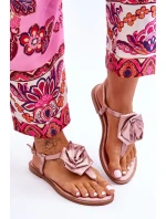 Dámské žabky s látkou Rose Nude Carisma Dámské žabky s látkou Rose Nude Carisma