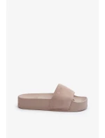 Dámské semišové snímky na platformě Big Star Béžová