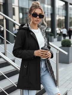 Kurtka parka damska z odpinanym kapturem czarna FashionStreet TY5394