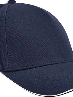 Beechfield B 825C 5 panelová kšiltovka sandwich EarthAware® 53.825C french navy/white