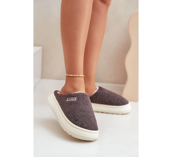 Zateplené Pantofle Na Silné Podešvi Big Star MM274134 Tmavě Šedé Zateplené Pantofle Na Silné Podešvi Big Star MM274134 Tmavě Šedé