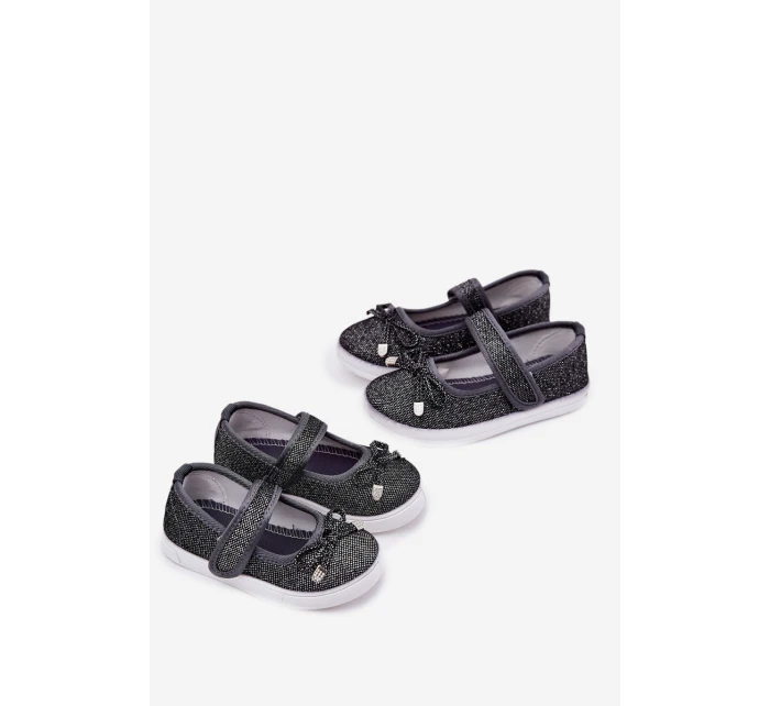 Dětské Baletky S Mašlí Černé Amirinas Dětské Baletky S Mašlí Černé Amirinas