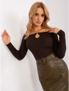 Sweter EM SW model 19069264 ciemny brązowy - FPrice