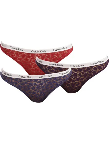 Krajkové brazilky 3pack Mix barev model 17057991 - Calvin Klein Krajkové brazilky 3pack Mix barev model 17057991 - Calvin Klein