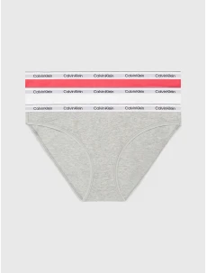 Dámské kalhotky 3Pack 000QD5207E NP4 vícebarevné - Calvin Klein