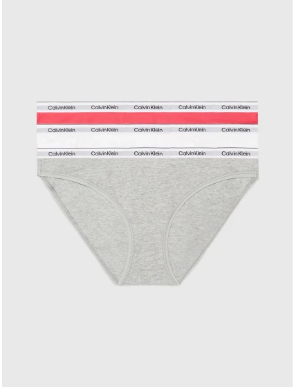 Dámské kalhotky 3Pack 000QD5207E NP4 vícebarevné - Calvin Klein
