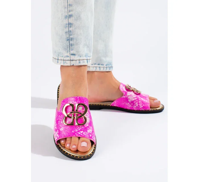 Exkluzívní nazouváky dámské růžové bez podpatku Exkluzívní nazouváky dámské růžové bez podpatku