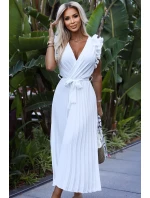 sukienka midi z dekoltem i  model 21486670 - numoco basic