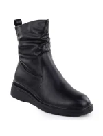 Dámské kozačky na podpatku černé model 21905235 - VINCEZA