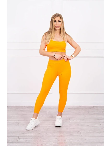 Sada s blůzou model 18748654 pruhovaná oranžová neonová - K-Fashion