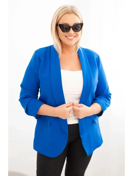 Dámská sako Plus Size bez zapínání s podšívkou model 21468636 - K-Fashion