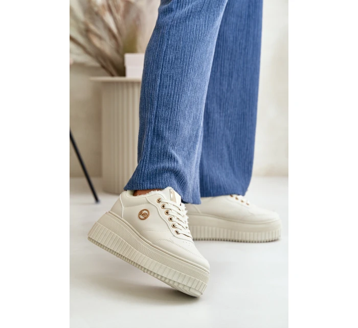 Sneakersy Dámské Sportovní Boty Zateplené Na Masivní Podešvi Béžové Ardiela Sneakersy Dámské Sportovní Boty Zateplené Na Masivní Podešvi Béžové Ardiela