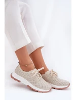 Kožené Polobotky Dámské S   Béžové model 21692665 - Artiker