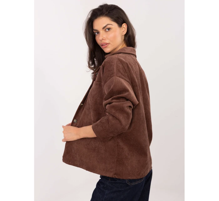 Košile D50061J11078A3 tmavě hnědá Košile D50061J11078A3 tmavě hnědá