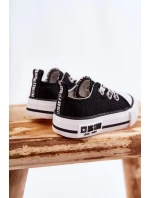 Dětské látkové tenisky BIG STAR KK374049 Černý a bílý Dětské látkové tenisky BIG STAR KK374049 Černý a bílý