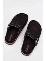 Dámské pantofle na korkové platformě s přezkou Big Star – černé Dámské pantofle na korkové platformě s přezkou Big Star – černé