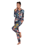 Dámské pyžamo 175/099 tm. modré s motýly - Karol
