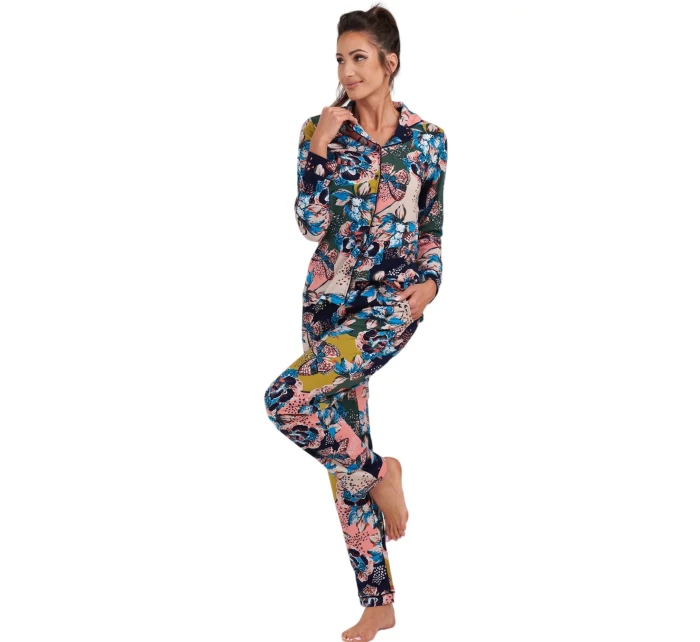 Dámské pyžamo 175/099 tm. modré s motýly - Karol