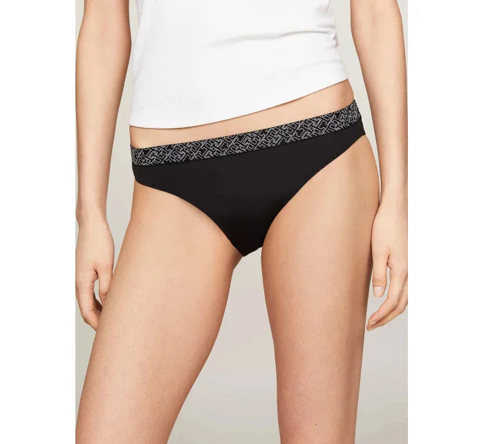 Dámské kalhotky 3Pack BIKINI UW0UW05187 0VT černé/ecru/růžové - Tommy Hilfiger