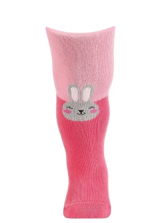 Dívčí vzorované punčocháče 0-2 roky RŮŽOVÉ 56-62