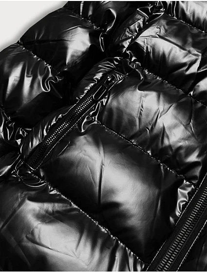 METALICZNA KURTKA DAMSKA Z KAPTUREM CZARNA model 21243037 - SPEED.A