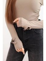 Dámská pruhovaná blůza s nařasením po straně fango Dámská pruhovaná blůza s nařasením po straně fango