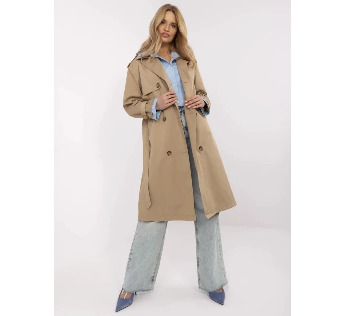 Płaszcz NM PL ciemny bezowy model 20989495 - FPrice Płaszcz NM PL ciemny bezowy model 20989495 - FPrice