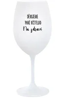DĚKUJEME PANÍ UČITELKO - NA ZDRAVÍ - bílá  sklenice na víno 350 ml