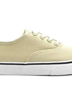 Pohodlné khaki tenisky s bílou podrážkou