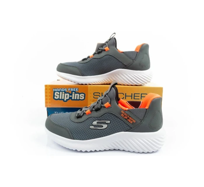 Skechers Bounder Slip-ins dětská sportovní obuv pro mládež šedá Skechers Bounder Slip-ins dětská sportovní obuv pro mládež šedá