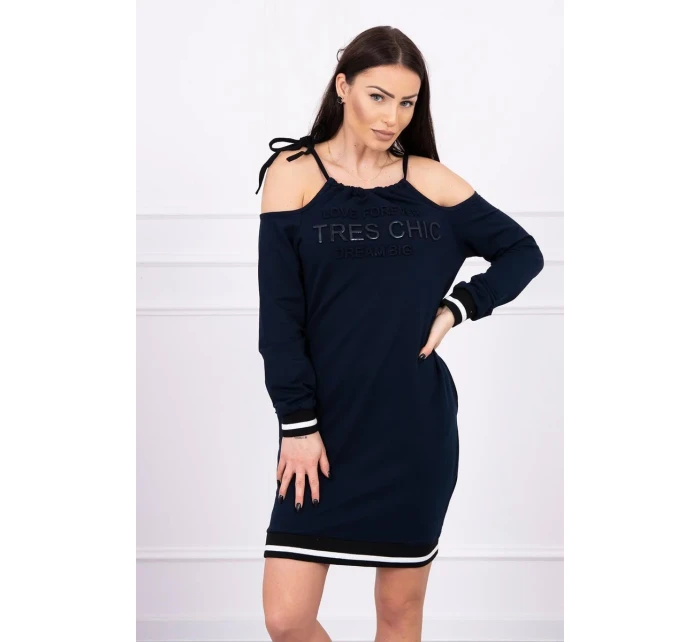 Šaty Tres Chic v tmavě modré barvě