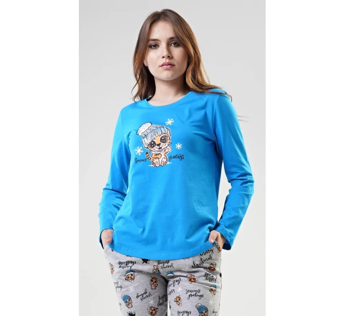 Dámské pyžamo dlouhé Tygřík