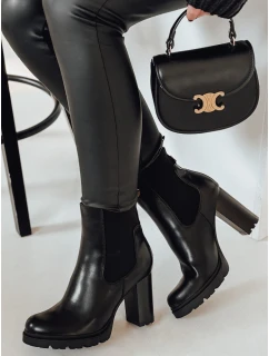 Dámské boty CHICMOVE na podpatku černé FashionStreet ZY0578