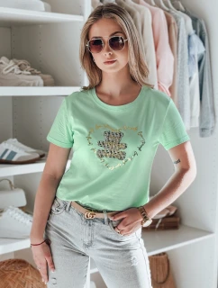 TEDDYCAP dámské tričko s medvídkem mint FashionStreet RY2747