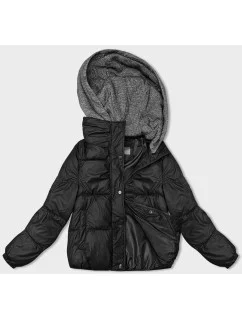 Černá dámská zimní bunda s kapucí model 21246381 - S'WEST
