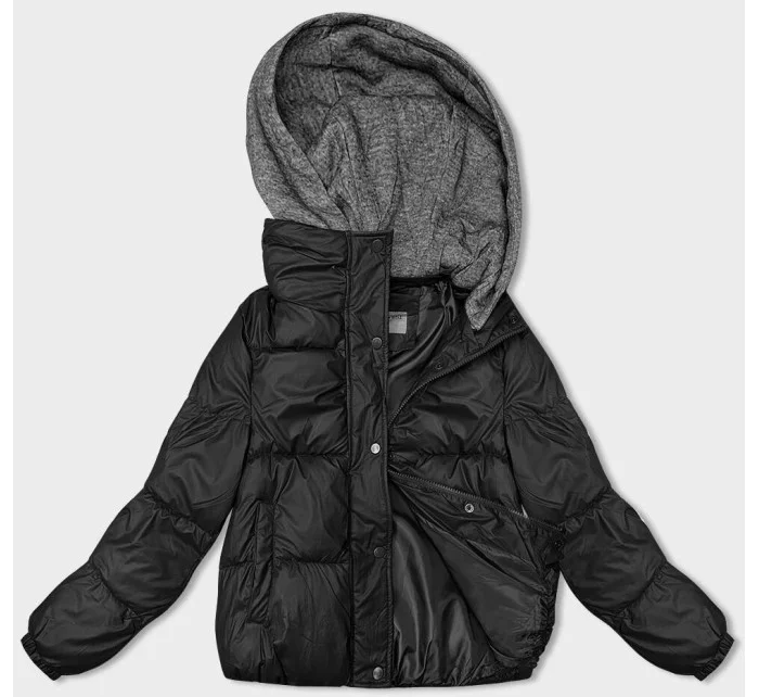 Černá dámská zimní bunda s kapucí model 21246381 - S'WEST