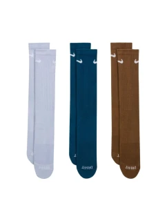 Ponožky Nike Everyday Plus Cushioned 3 páry fialová, modrá, hnědá SX6888 970